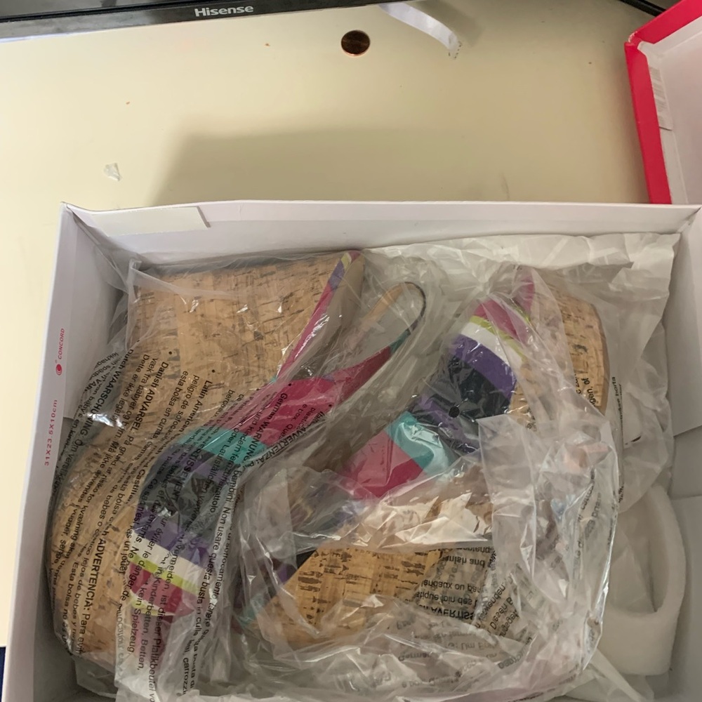 Colorful Striped Wedge Sandals